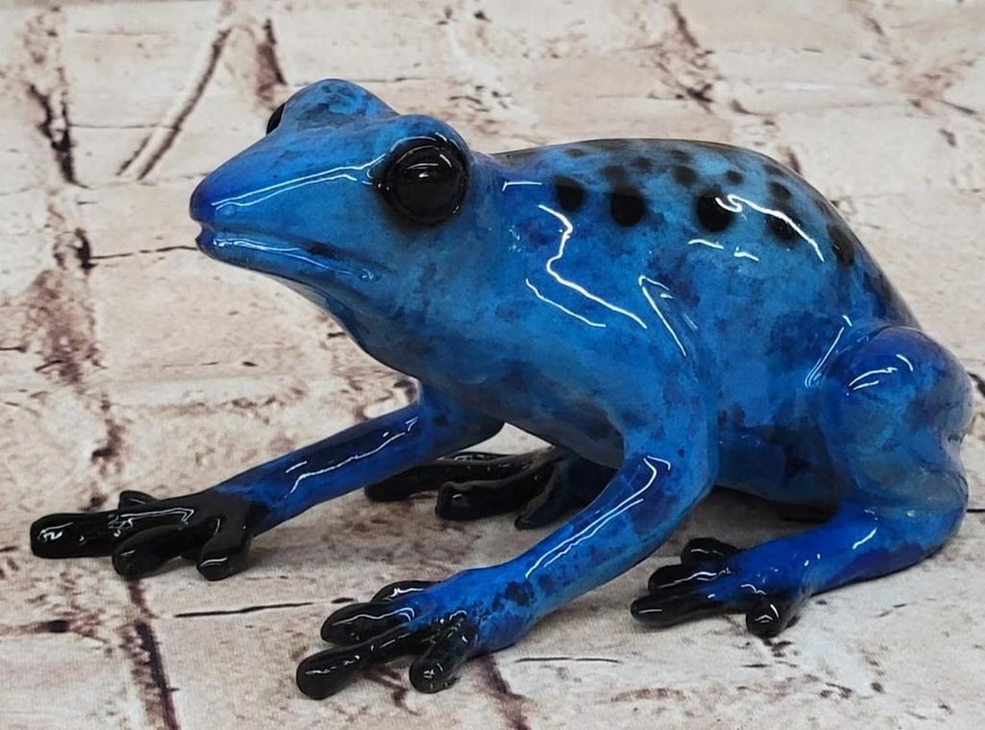 Vienna Bronze Frog Original Sculpture by Marius - 3" x 5": Vienna Bronze Frog Original Sculpture by Marius - 3" x 5" This charming Vienna Bronze Frog Sculpture by renowned artist Marius brings whimsical character and elegance to any space. Handcrafted