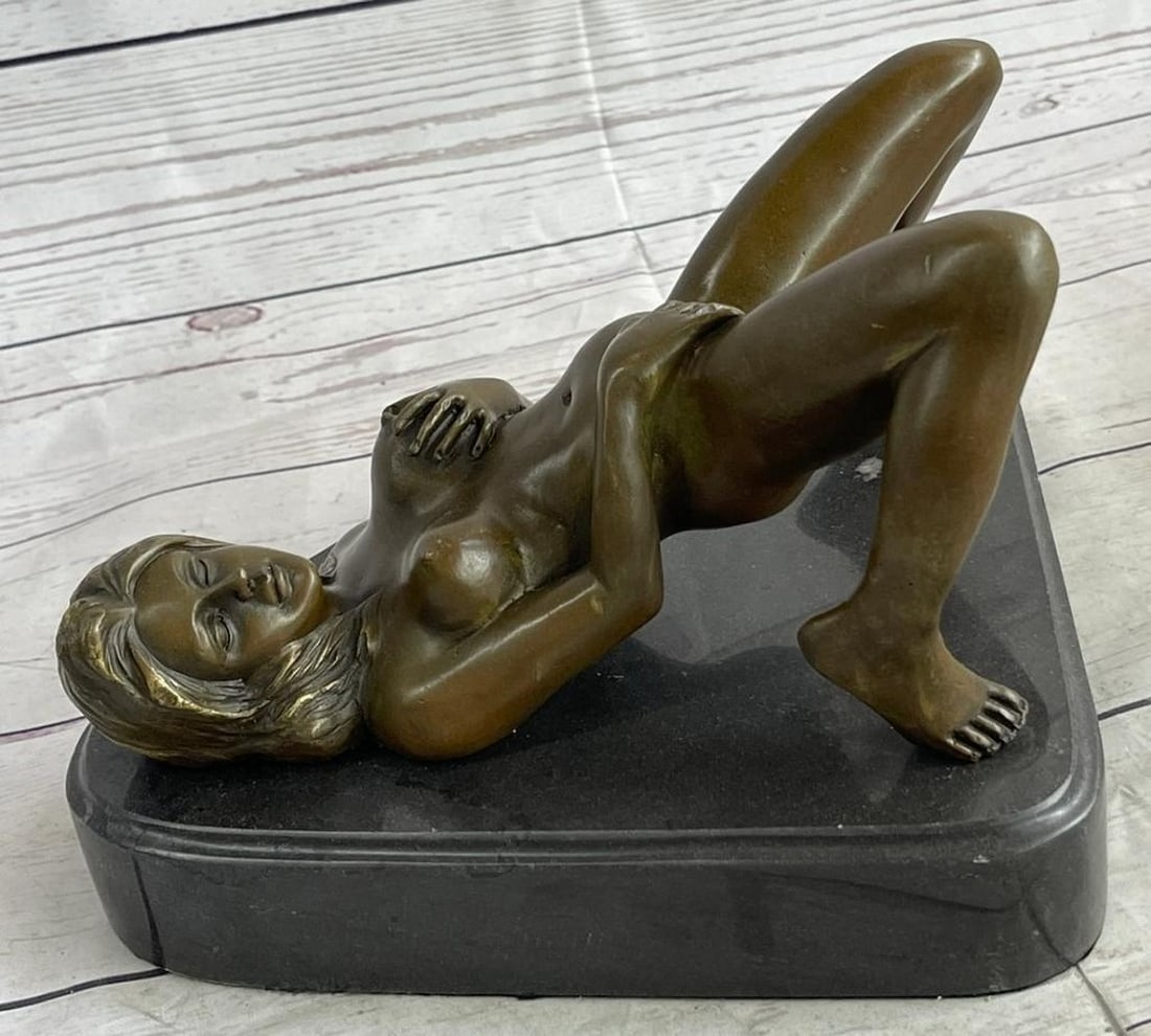 Seductress Original Bronze Sculpture Signed by Mavchi - 6" x 10": Seductress Original Bronze Sculpture Signed by Mavchi - 6" x 10" Explore the allure of "Seductress," a captivating bronze sculpture by Mavchi. This mesmerizing artwork features a seduc