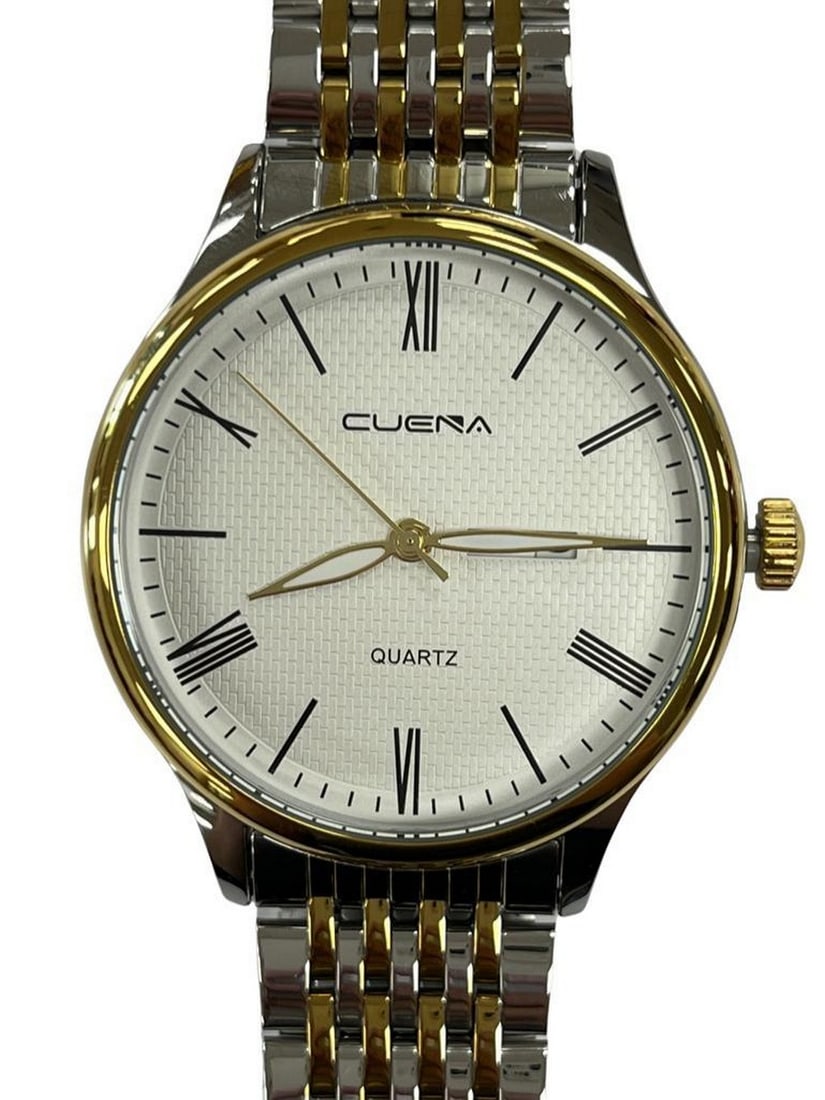 Mens Classic Gold & Silver Stainless Steel Watch With Date: Men's Classic Gold & Silver Stainless Steel Watch With Date Introducing the Men's Classic Gold & Silver Stainless Steel Watch With Date—a refined timepiece that blends sophisticatio