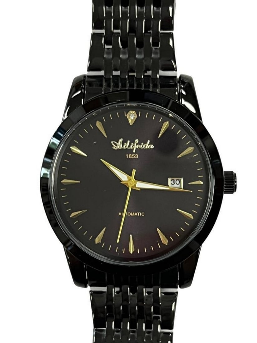 Mens Luxury All Black Stainless Steel Automatic Watch (1 of 2)