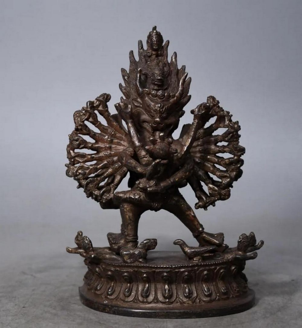 Pure Copper Mahakala Vajra Buddha Statue (1 of 7)