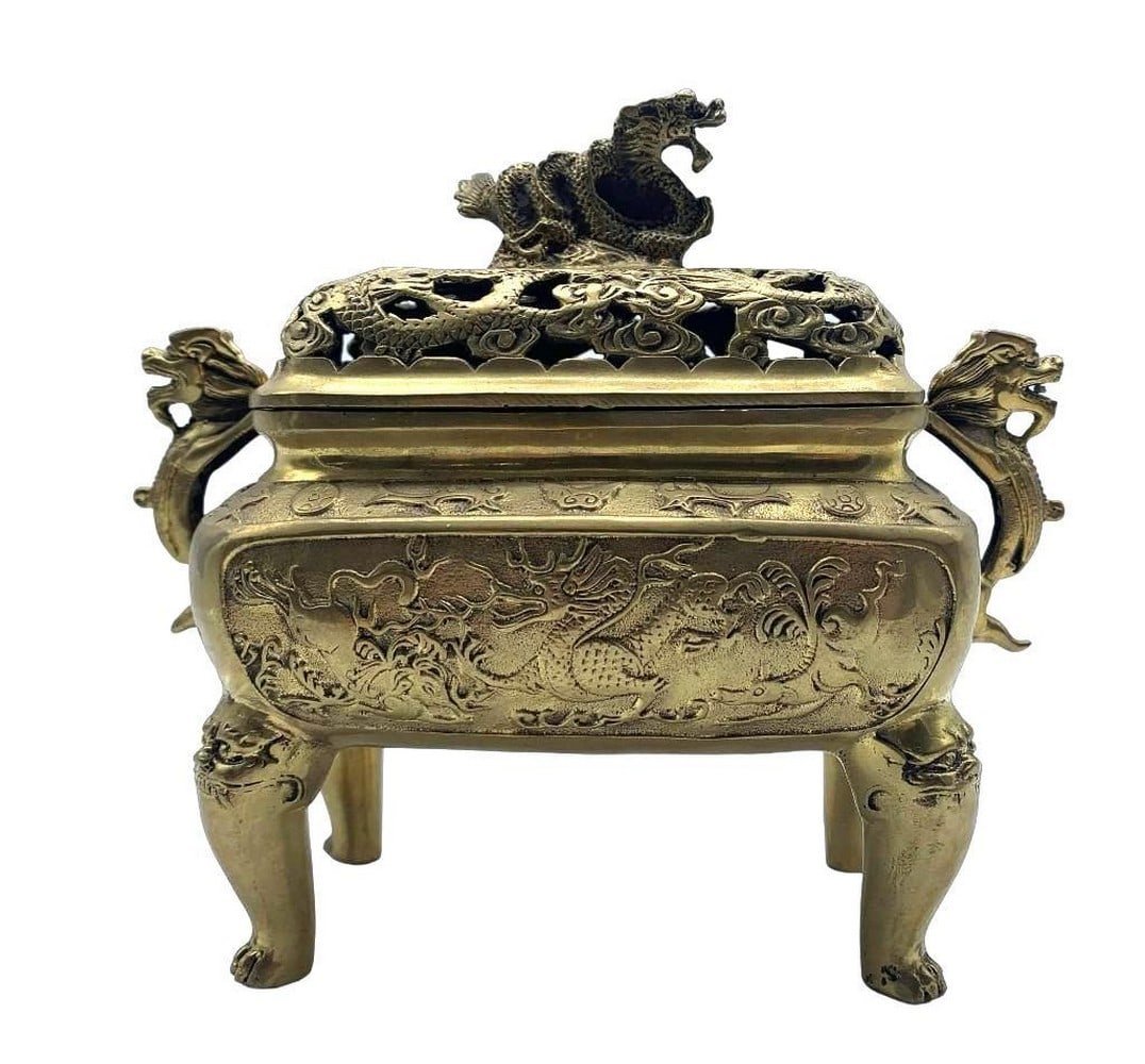 Chinese Bronze Incense Burner (1 of 4)