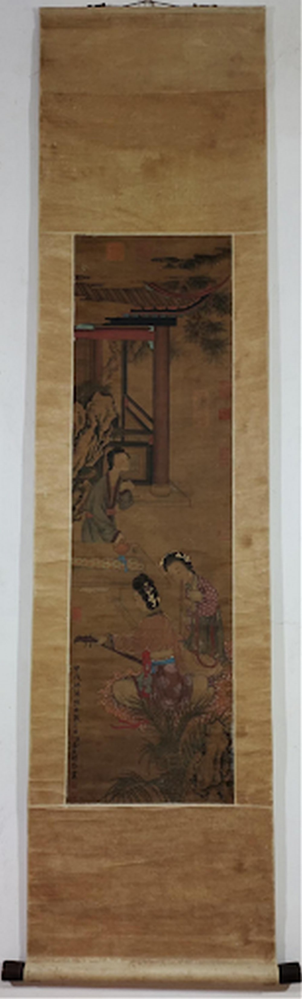 Lady Silk Scroll by Jin Yanbiao: Lady Silk Scroll by Jin Yanbiao Chinese Name: ? ??? ????? ?? Dimensions: 117 x 33.5cm Please view photos for further details.