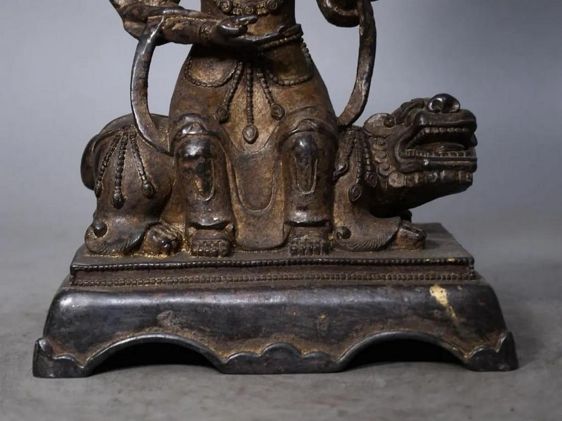 Pure Copper Manjusri Bodhisattva Statue - 5
