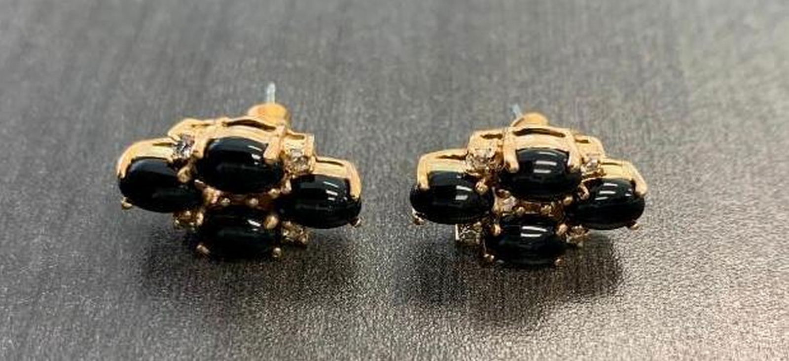 Midnight Elegance Onyx Drop Earrings - 2