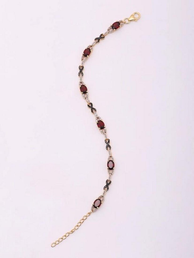 Scarlet Spark Gemstone Bracelet - 2