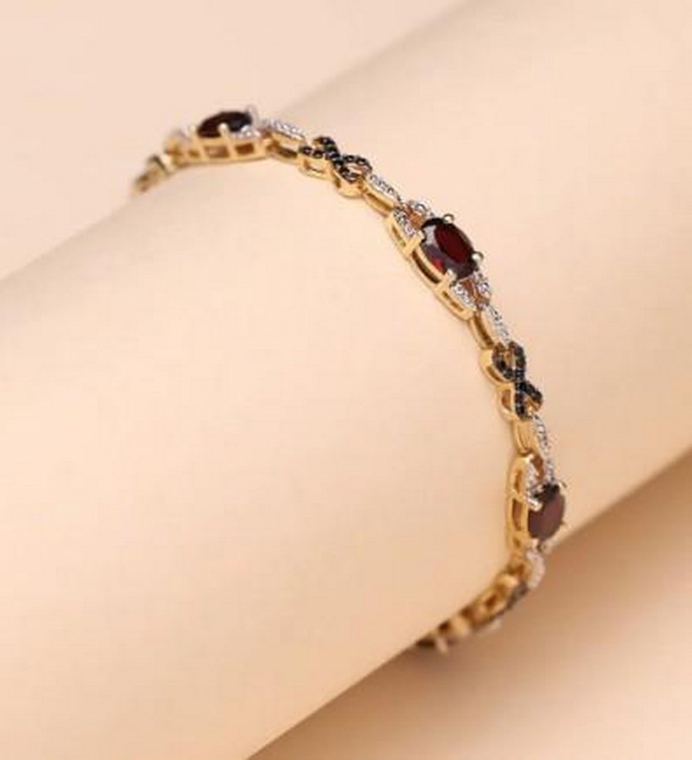 Scarlet Spark Gemstone Bracelet - 4
