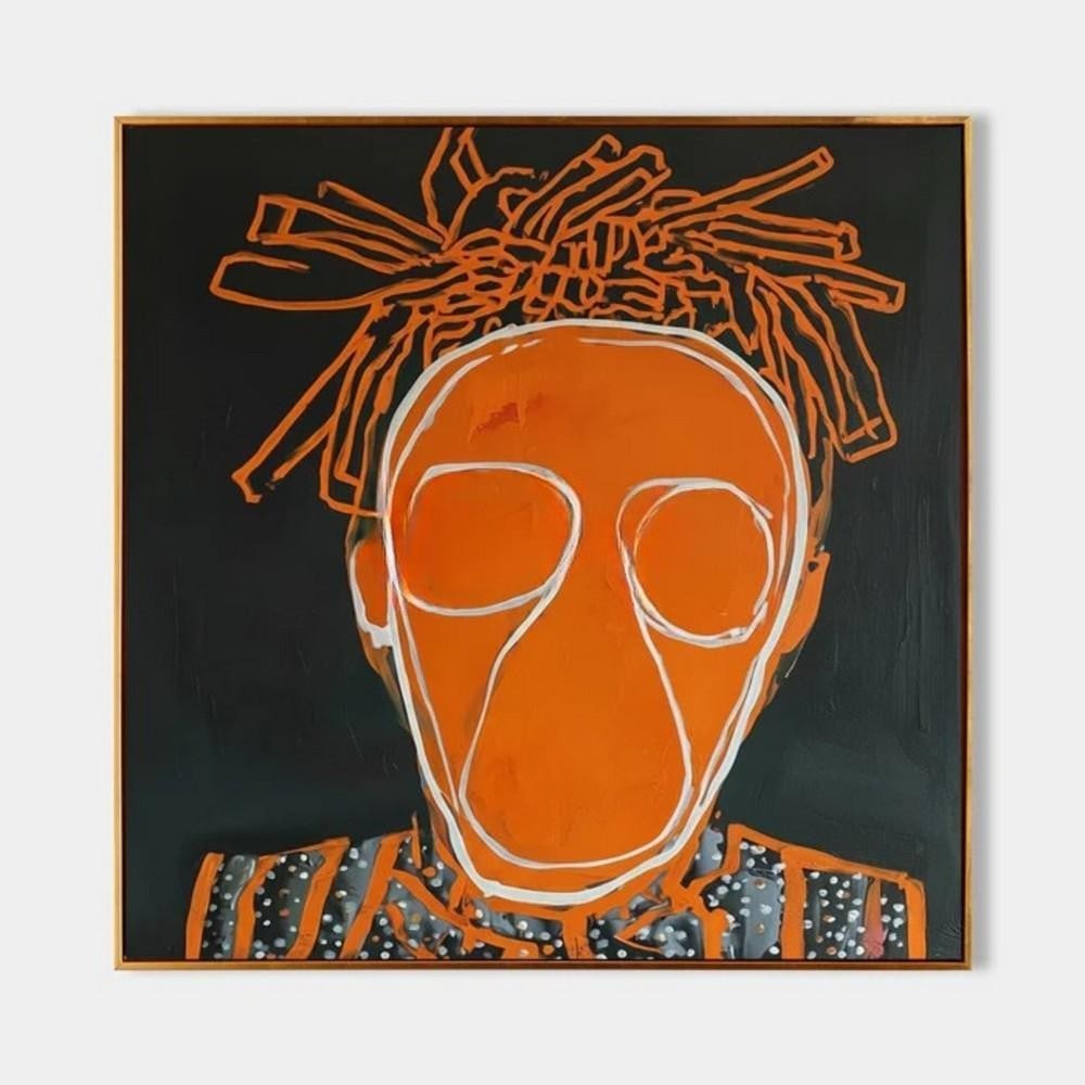 Silent Witness Abstract Portrait Canvas Painting: Silent Witness Abstract Portrait Canvas Painting Confronting and expressive, “Silent Witness” is an abstract portrait canvas painting that distills the human face into bold color and raw gestu