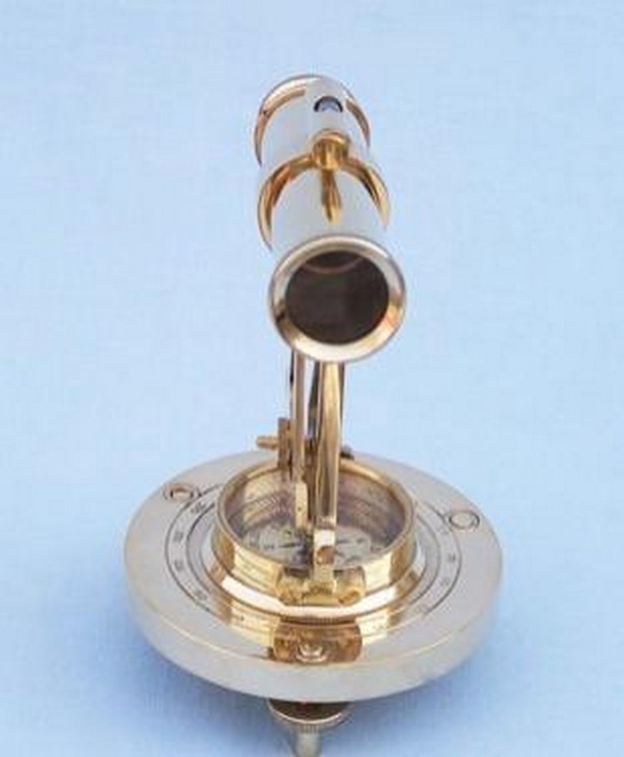 7" Solid Brass Alidade Compass - 4