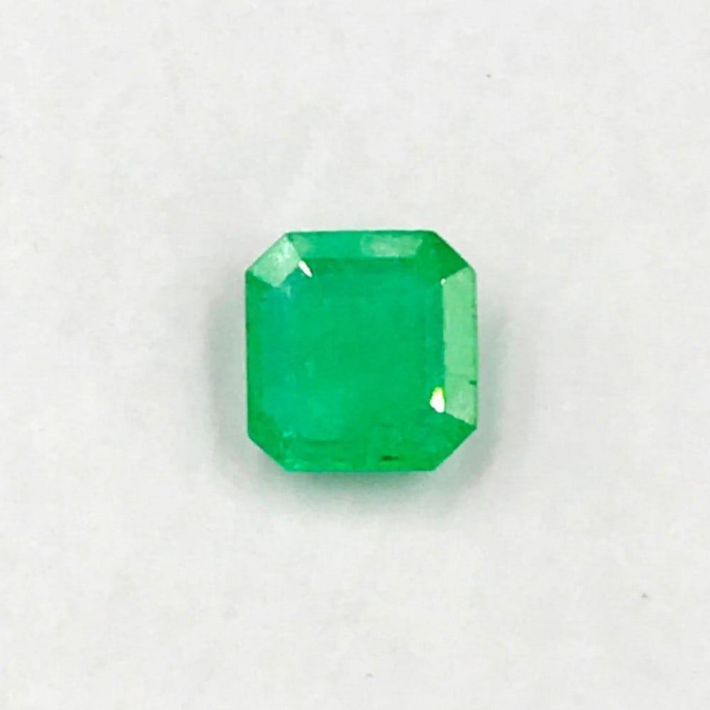 1.68ct Faceted Emerald Octagon Gemstone: Faceted Emerald Octagon For many, emerald is considered to be the symbol of rebirth. It is also believed to represent good fortune, youth, balance, growth, peace, and foresight Size- 7.6x7.2 mm,