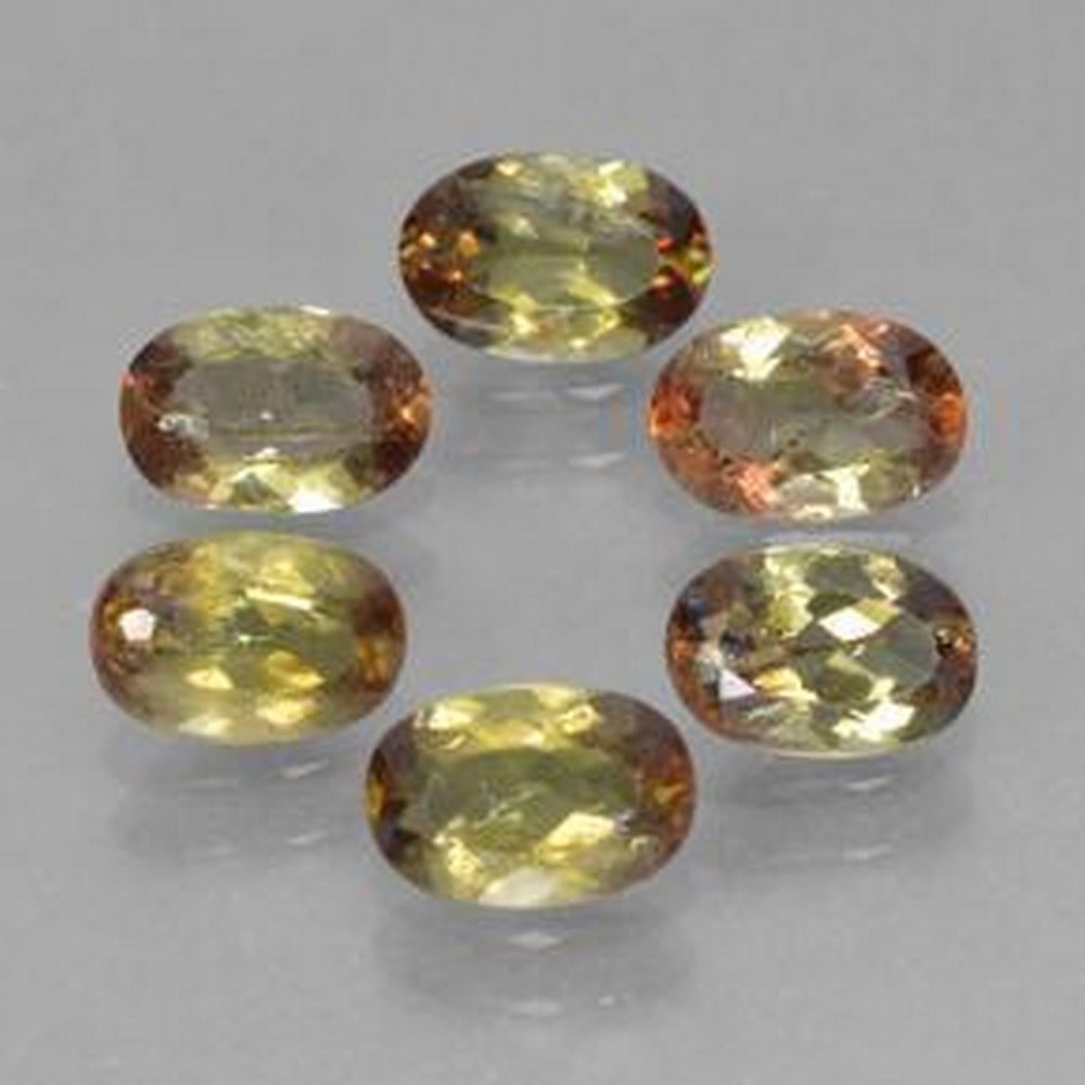 2ct Oval Cut Andalusite: 2ct Oval Cut Andalusite This lot contains 6 oval cut Andalusite stones, each at 0.45ct Raw Dimension: 6 x 4mm Total Carat Weight: 2.69ct Treated: No Please view photos for further