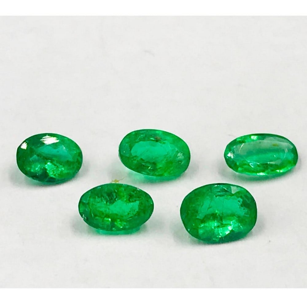 Five Faceted Emerald Ovals - 1.29ct Total Weight (1 of 1)