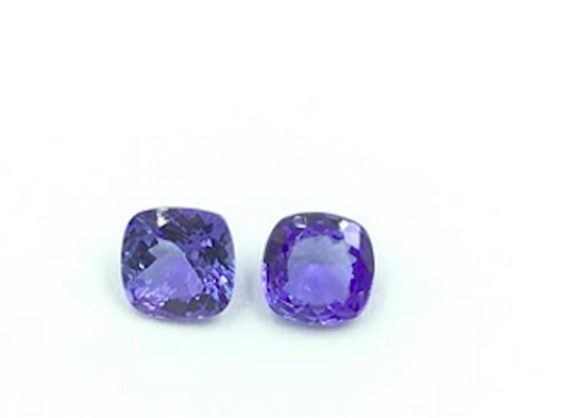 Lot Of 2 Cushion Cut Tanzanite Gemstone 1.83 Carat Total Weight (1 of 1)