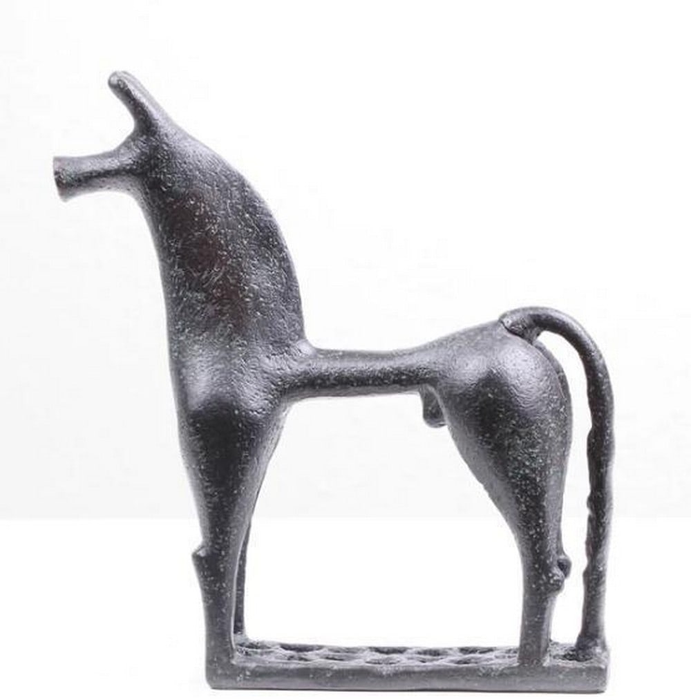Cold Cast Greek Horse Bronze Sculpture: Cold Cast Greek Horse Bronze Sculpture. This Cold Cast Greek Horse Bronze Sculpture combines the elegance of ancient mythology with modern craftsmanship. Made from a blend of bronze powder and