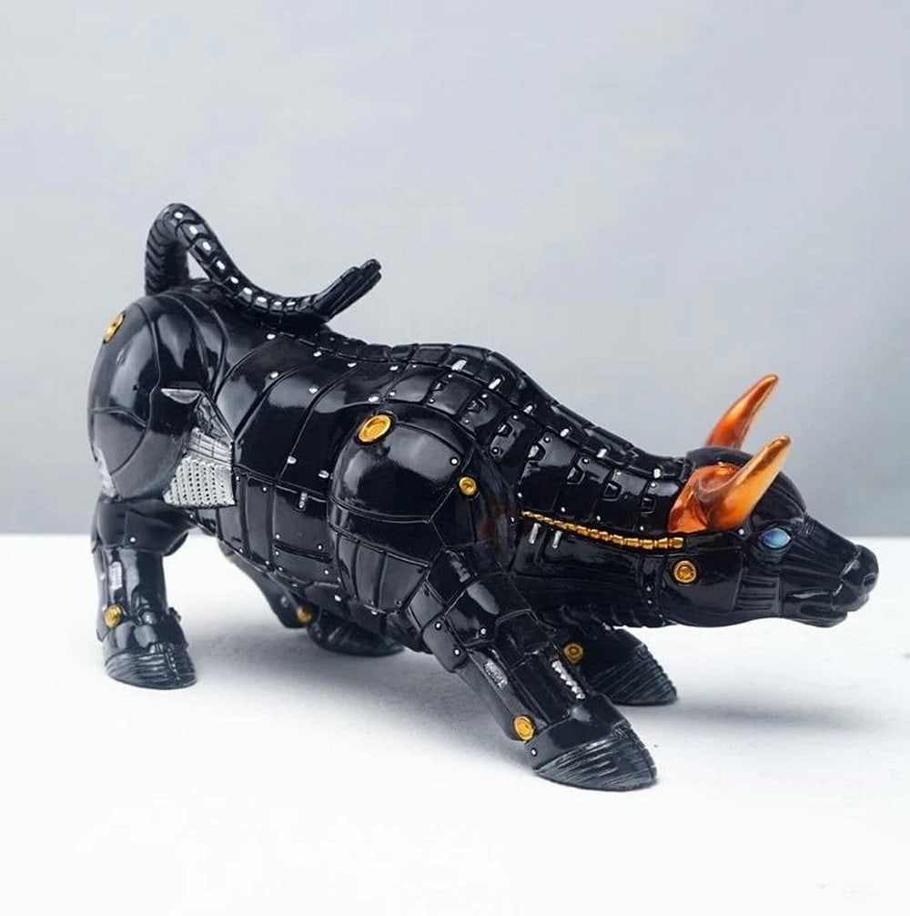 7.8" - Custom Designed Crypto Bull Statue - 2