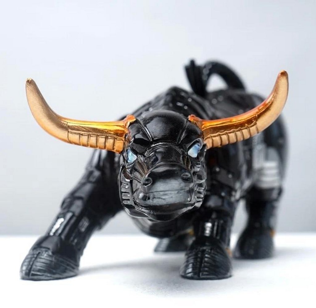 7.8" - Custom Designed Crypto Bull Statue - 3
