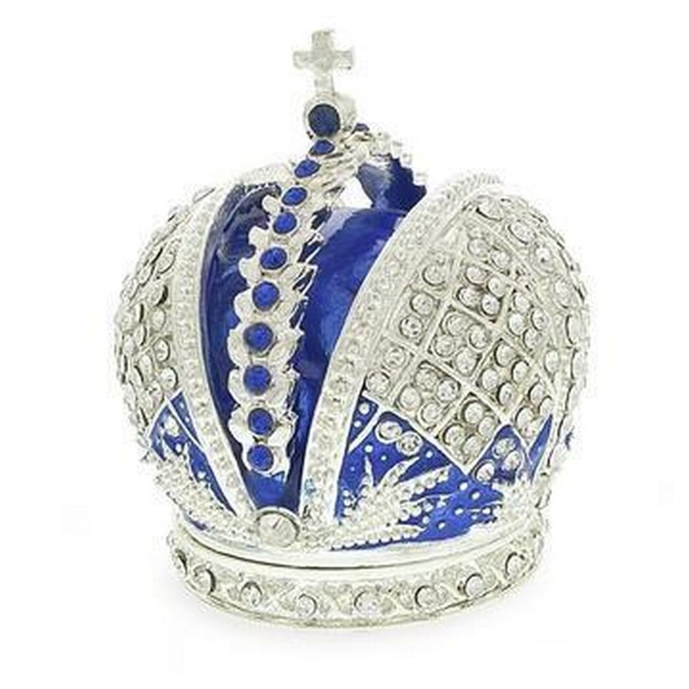 Bejeweled Royal Crown Inspired Jewelry Trinket Box: Bejeweled Royal Crown Inspired Jewelry Trinket Box Figurine The hand-painted and enameled jewelry boxes are each individual gifts boxed, making them ideal gifts for any occasion. Whether you are look