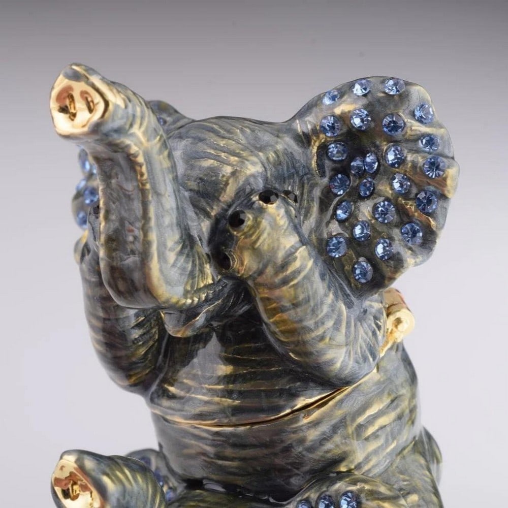 Three Elephant Trinket Box - 2