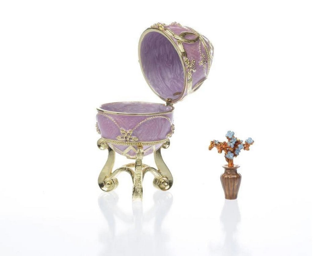 Purple Easter Egg with Flower Vase - 2