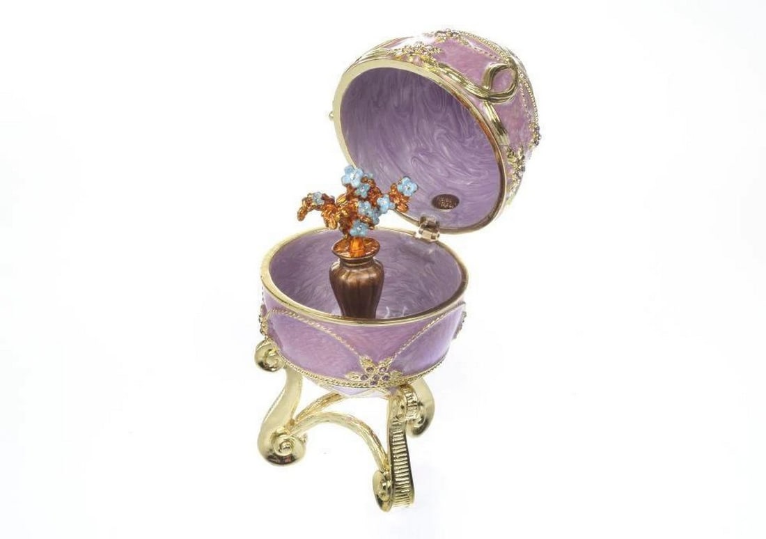 Purple Easter Egg with Flower Vase - 3