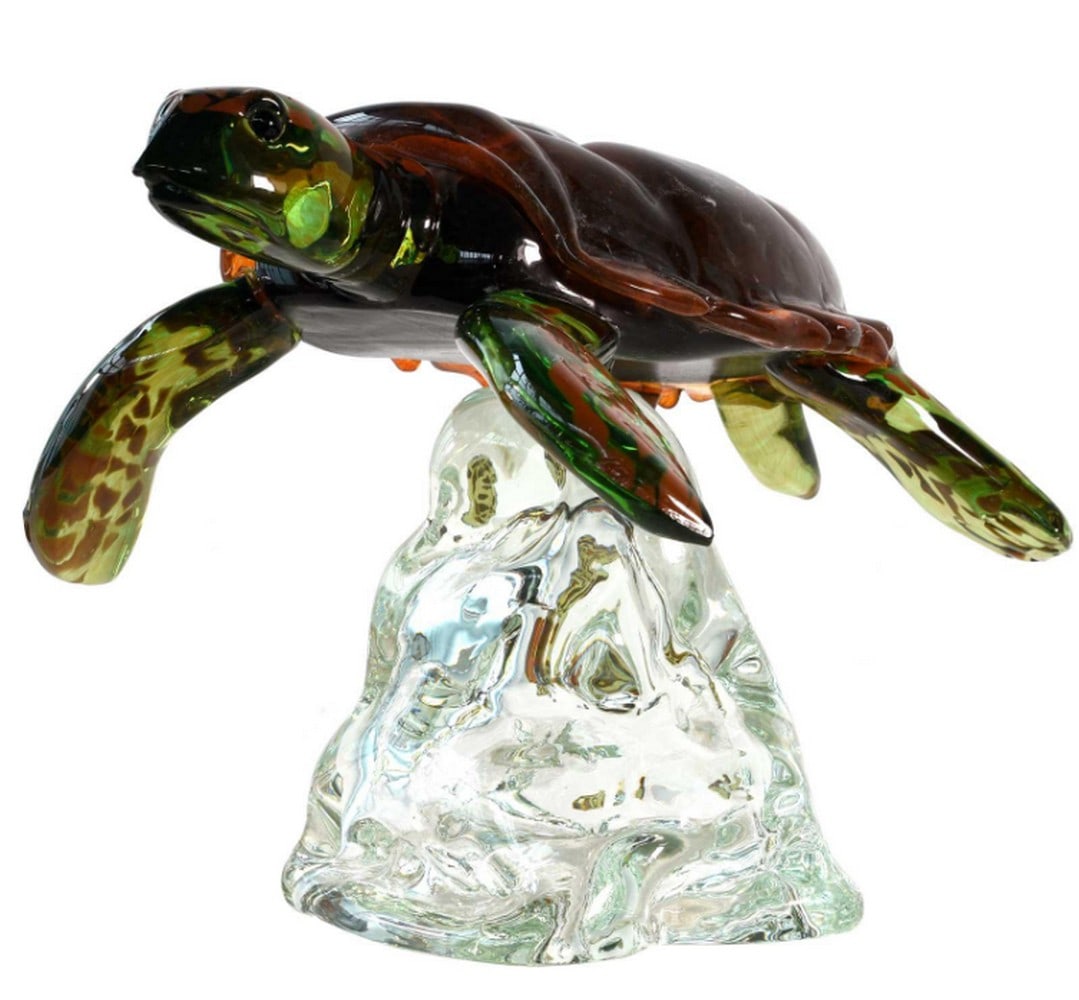 Murano Glass Marine Turtle Sculpture (1 of 4)