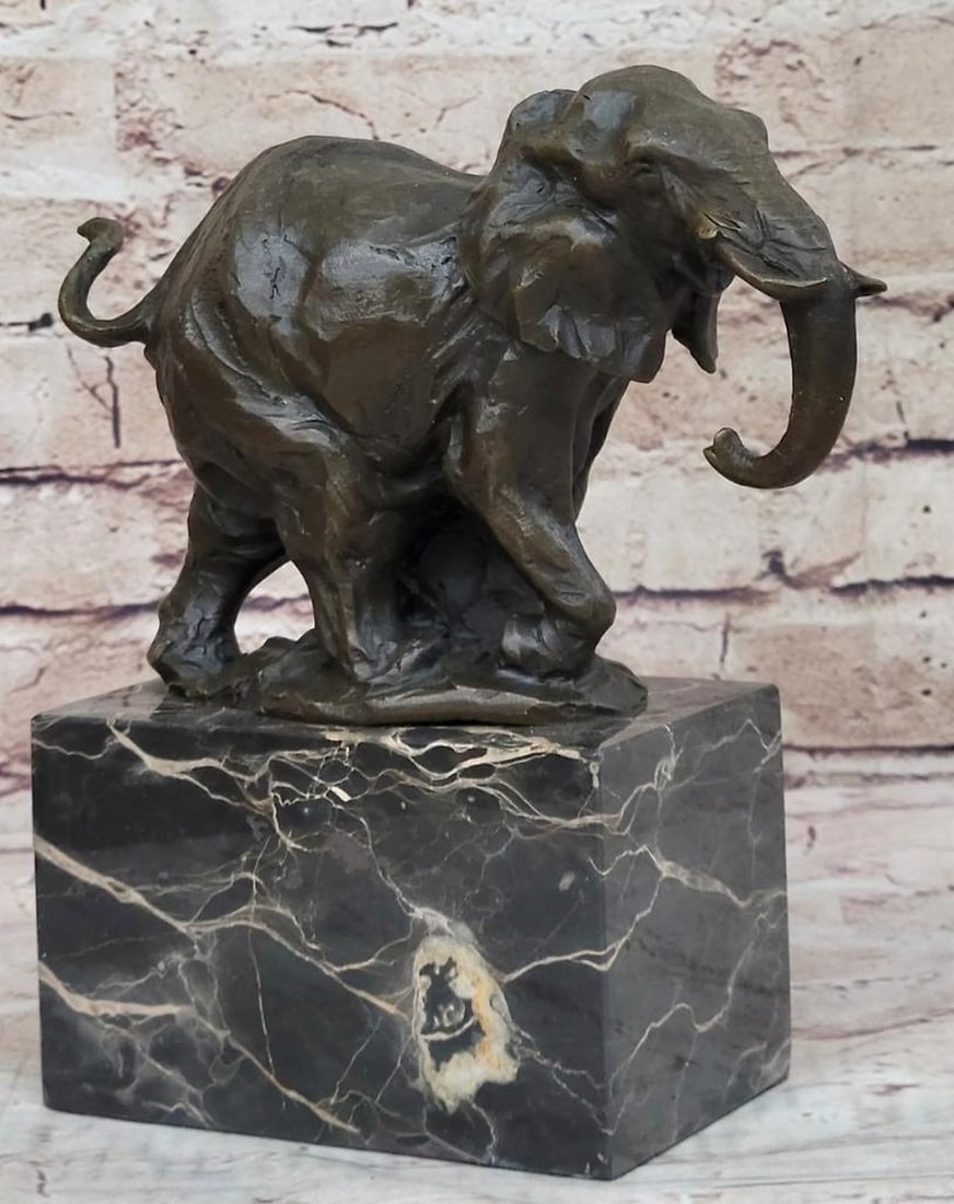 Noble Elephant Original Bronze Statue - 9" x 8" (1 of 6)