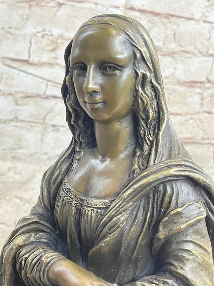Mona Lisa Bust Bronze Statue - 3