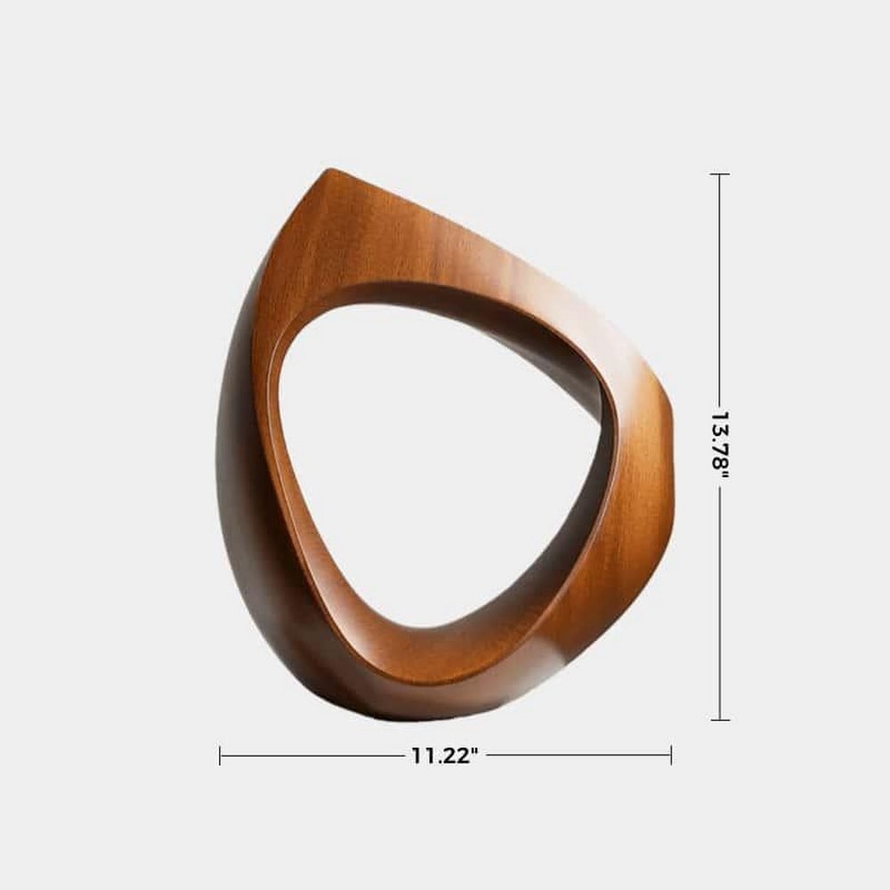 Triangular Loop Wooden Sculpture - 3