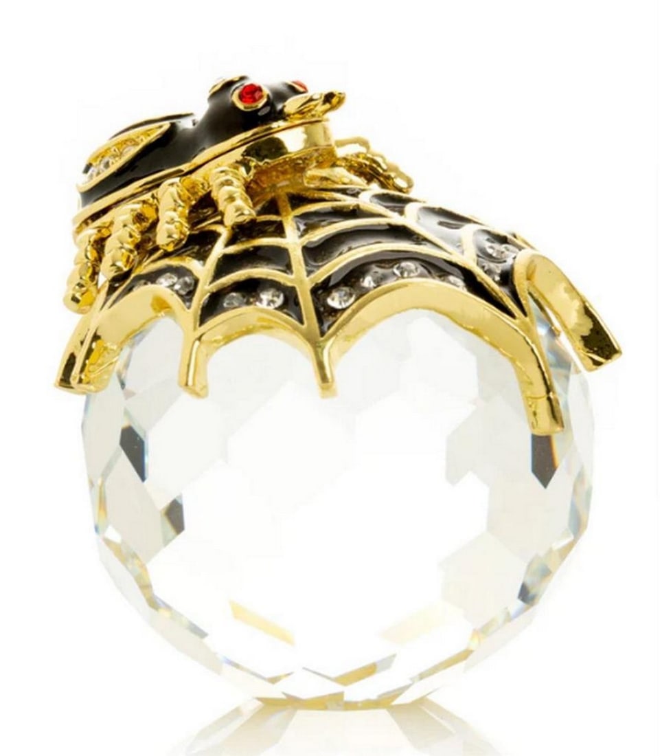 Crystal Web Spider Trinket Box - 2