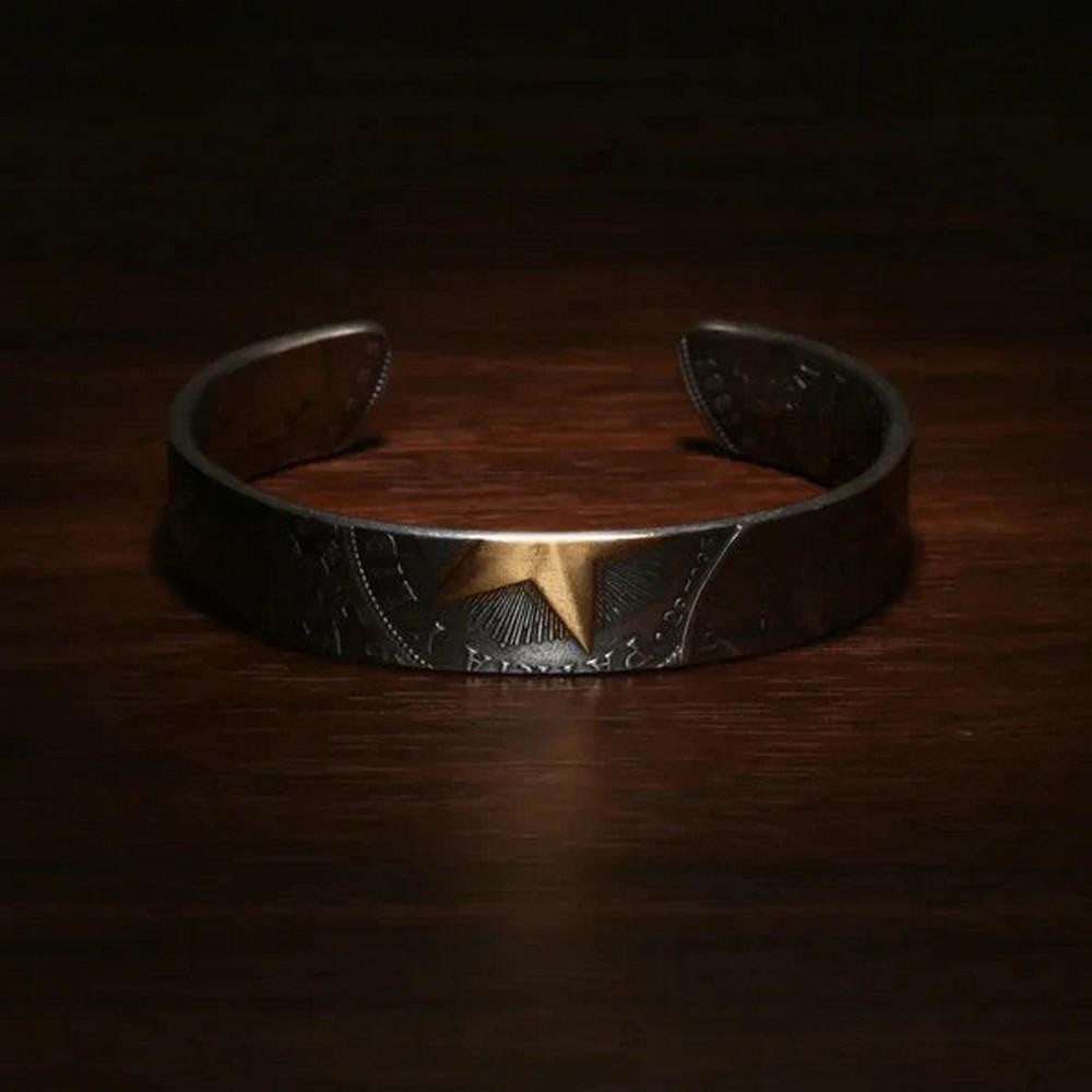 Liberty Flying Eagle Silver Coin Bangle - 2