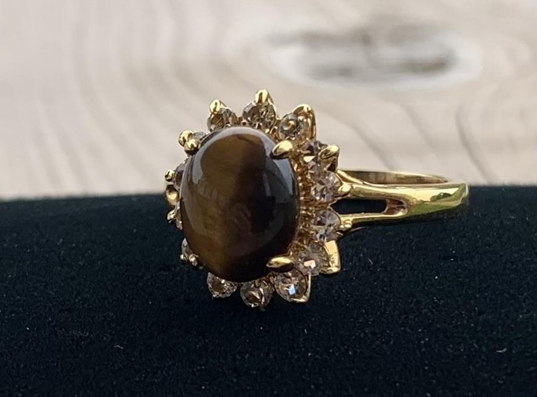 Golden Tiger’s Eye Statement Ring - 3