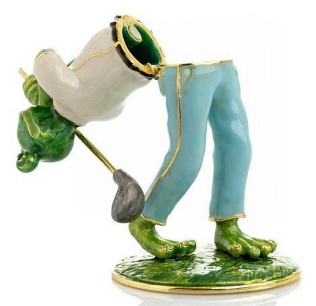 Golfing Frog Trinket Box - 5