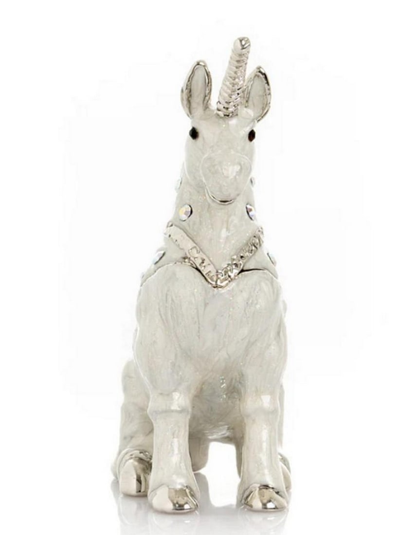 Snowfall Unicorn Trinket Box - 4