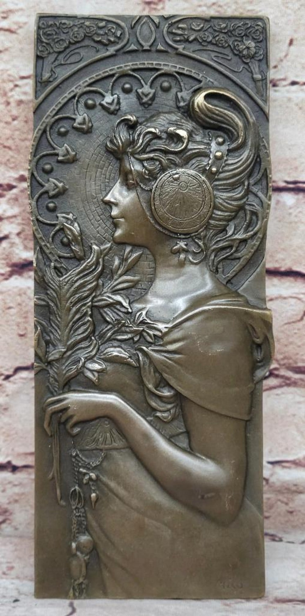 Exquisite Bronze Bas Reliefs by Milo - 9.5" x 4": Exquisite Bronze Bas Reliefs by Milo - 9.5" x 4" Introducing these rare bronze bas reliefs, meticulously crafted over countless hours to capture the elegance and grace of a woman’s delicate