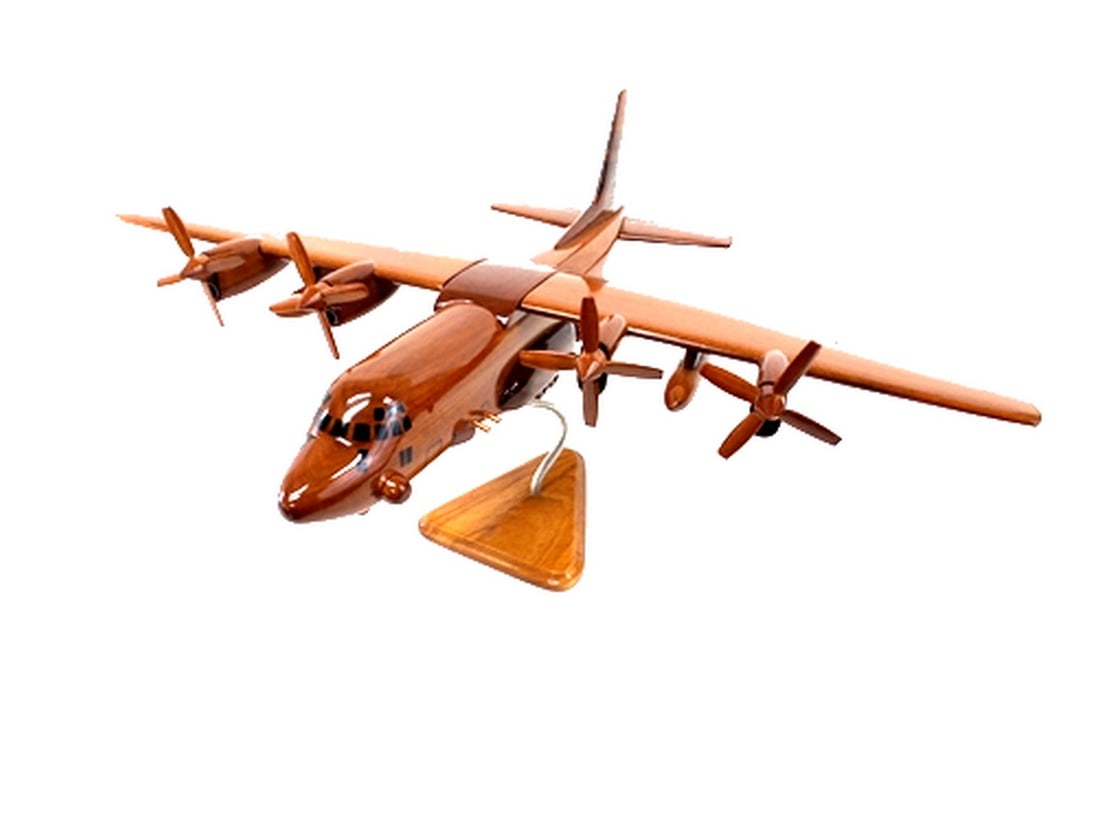 C-130 Gunship Wooden Model Replica: C-130 Gunship Wooden Model Replica Celebrate military aviation with this C-130 Gunship Wooden Model Replica, expertly crafted from premium mahogany wood. Hand-carved with meticulous detail, this