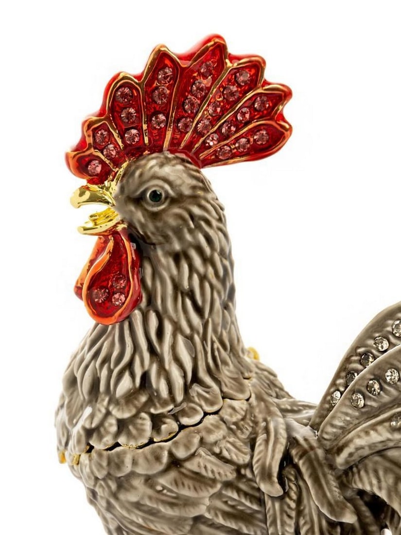 Gray Rooster Trinket Box - 3