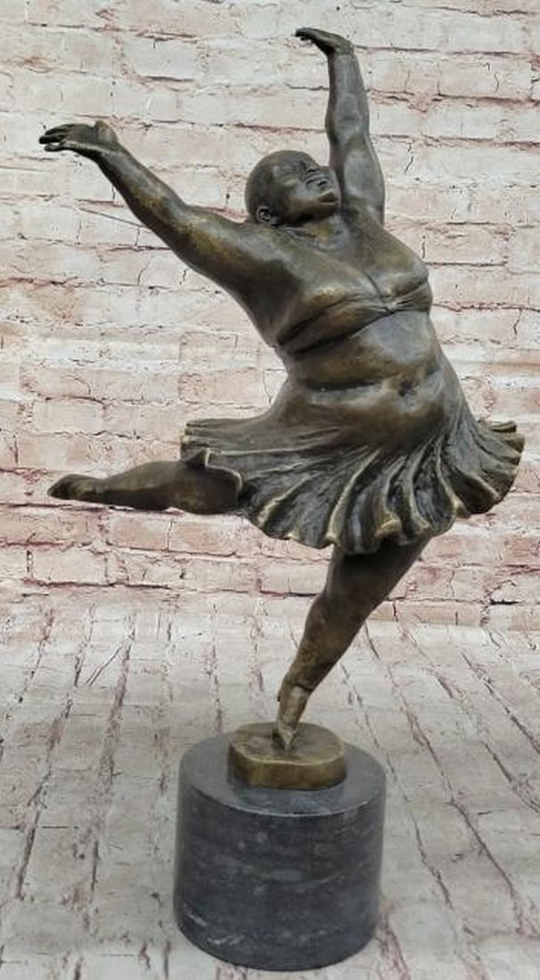 Elegant Arabesque Full Figure Free Spirited Ballet Dancer Original Bronze Sculpture - 19.5" x 12": Elegant Arabesque Full Figure Free Spirited Ballet Dancer Original Bronze Sculpture - 19.5" x 12" Introducing our "Elegant Arabesque Full Figure Ballet Dancer" Original Bronze Sculptu