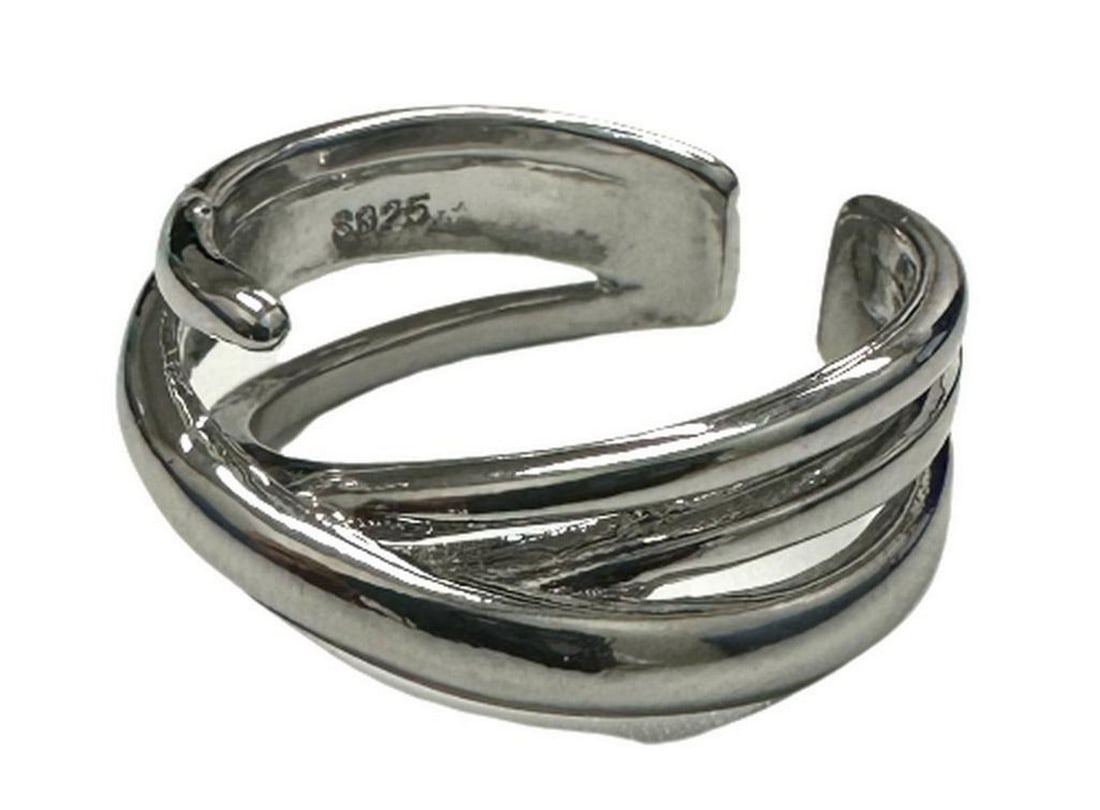 925 Silver Adjustable Twist Ring - 2