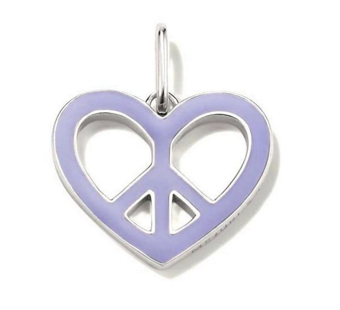 Purple Love and Peace Charm Pendant: Purple Love and Peace Charm Pendant This exquisite pendant combines the tranquil essence of peace with the heartfelt emotion of love, all beautifully encapsulated in a captivating shade of purple. Th