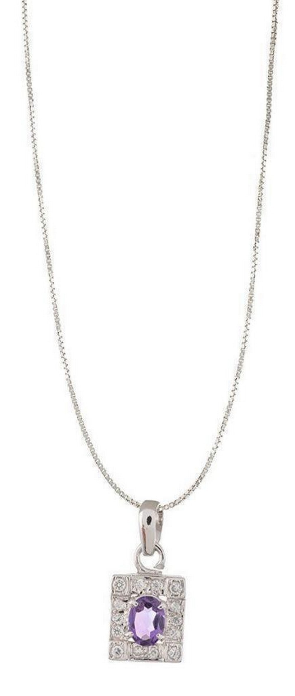 Stunning Sterling Silver and Amethyst Pendant: Stunning Sterling Silver and Amethyst Pendant '92.5 purity sterling silver pendant set with amethyst Chain Not Included, Pendant Only Weight- 2.15 g View Photos For Further Details.