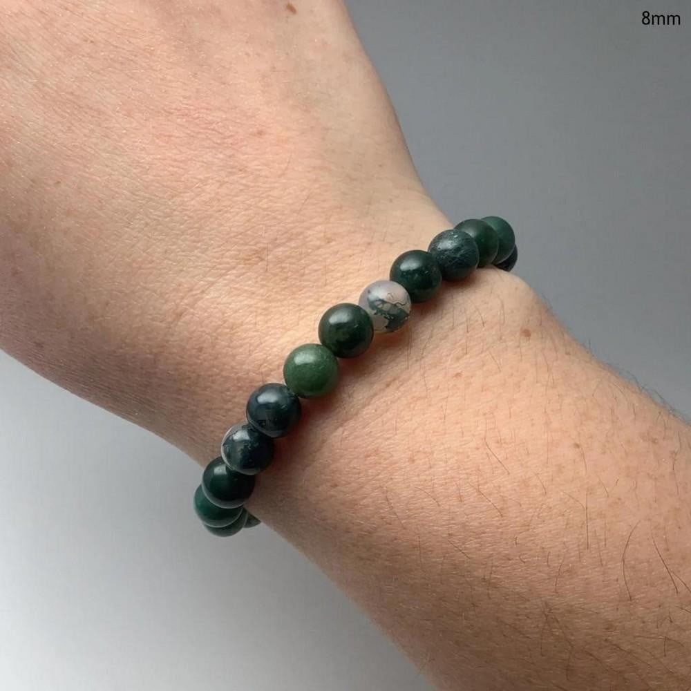 Enchanted Forest Moss Agate Beaded Bracelet - 2