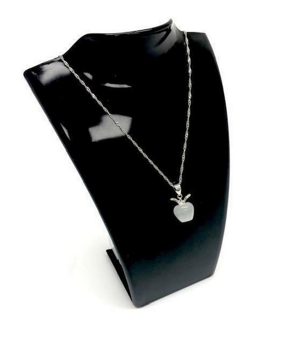 Women's 925 Silver Plated Apple Pendant Necklace: Women's 925 Silver Plated Apple Pendant Necklace. View Photos For More Details.