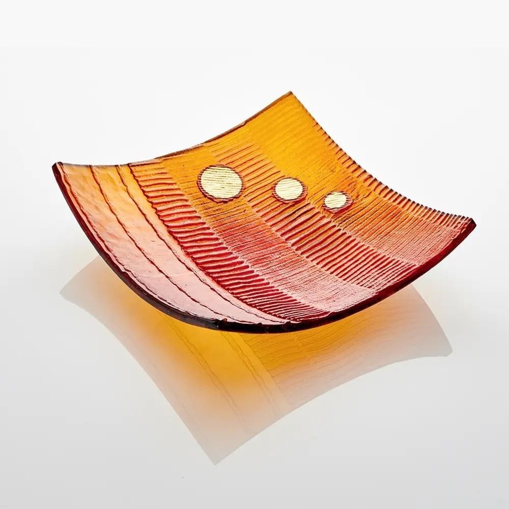 Amber Glass Plate by by Deborah Timperley (1 of 2)