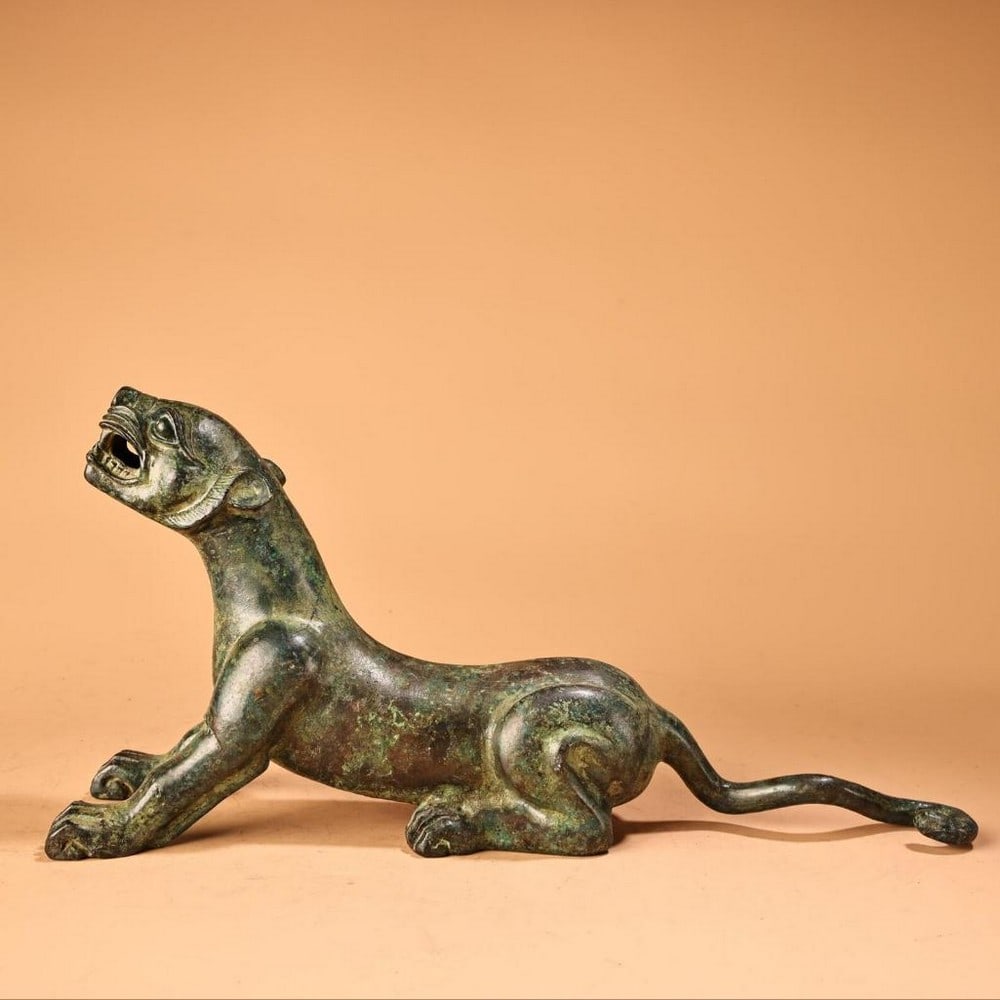 Handcrafted Chinese Bronze Tiger Statue (1 of 6)