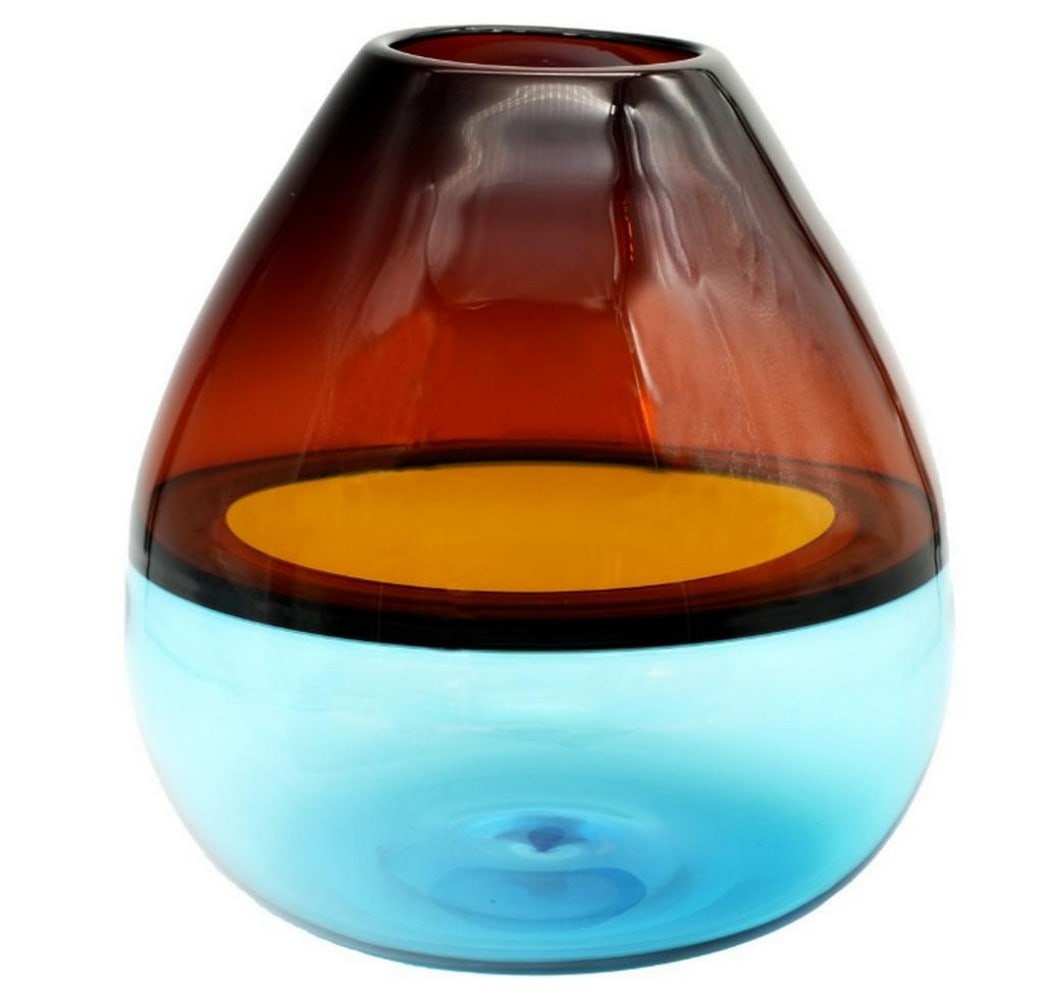 Incalmo Fusion Ampoule Vase: Incalmo Fusion Ampoule Vase The Incalmo technique, rooted in traditional Venetian glass-blowing, involves fusing two separate glass elements into a single, harmonious piece. This seamless merging of d