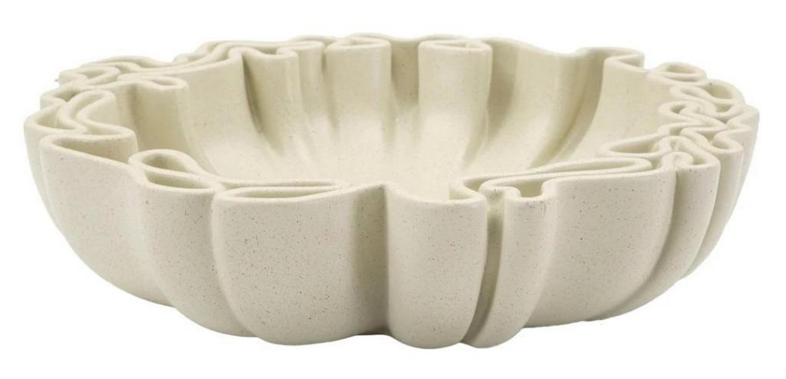 White Resin Decorative Bowl: White Resin Decorative Bowl This sculptural decorative bowl features an organic, nature-inspired form that adds instant visual impact to any space. Crafted from durable polyresin, it serves as both a