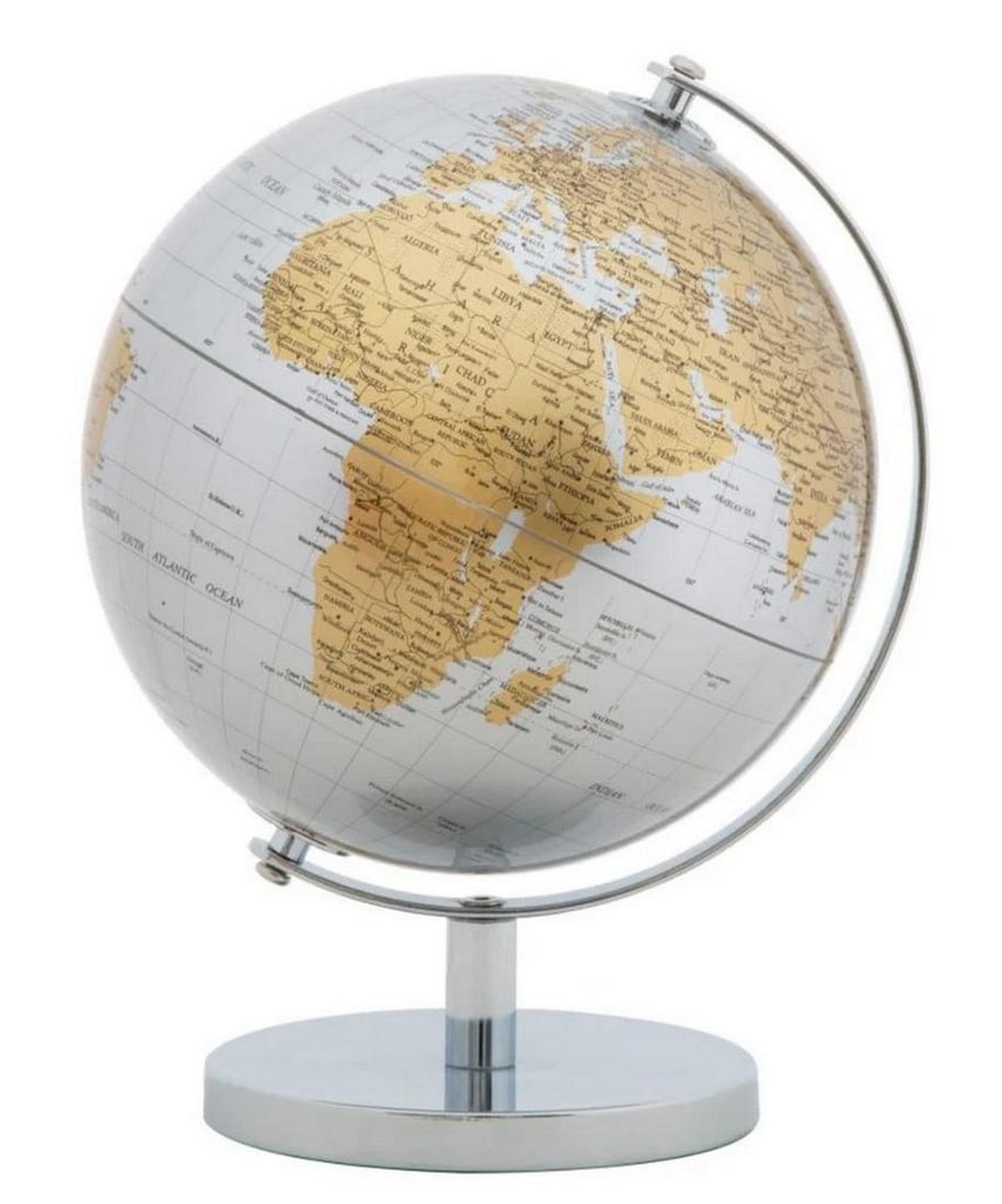 Gold and Silver Earth Globe (1 of 7)