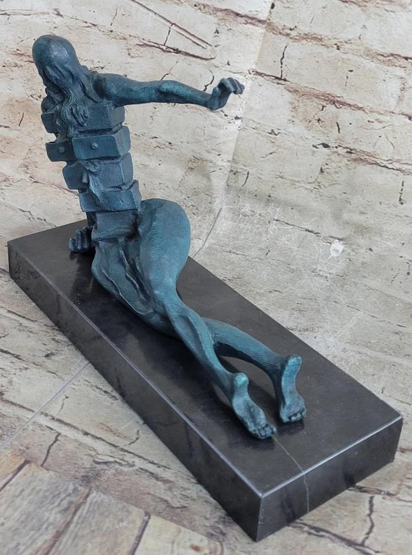 Humanlike Anthro Cabinet Inspired Bronze Sculpture - 8" x 12": Humanlike Anthro Cabinet Inspired Bronze Sculpture - 8" x 12" Introducing the Humanlike Cabinet, a remarkable bronze sculpture inspired by Salvador Dali's avant-garde style. This captiv