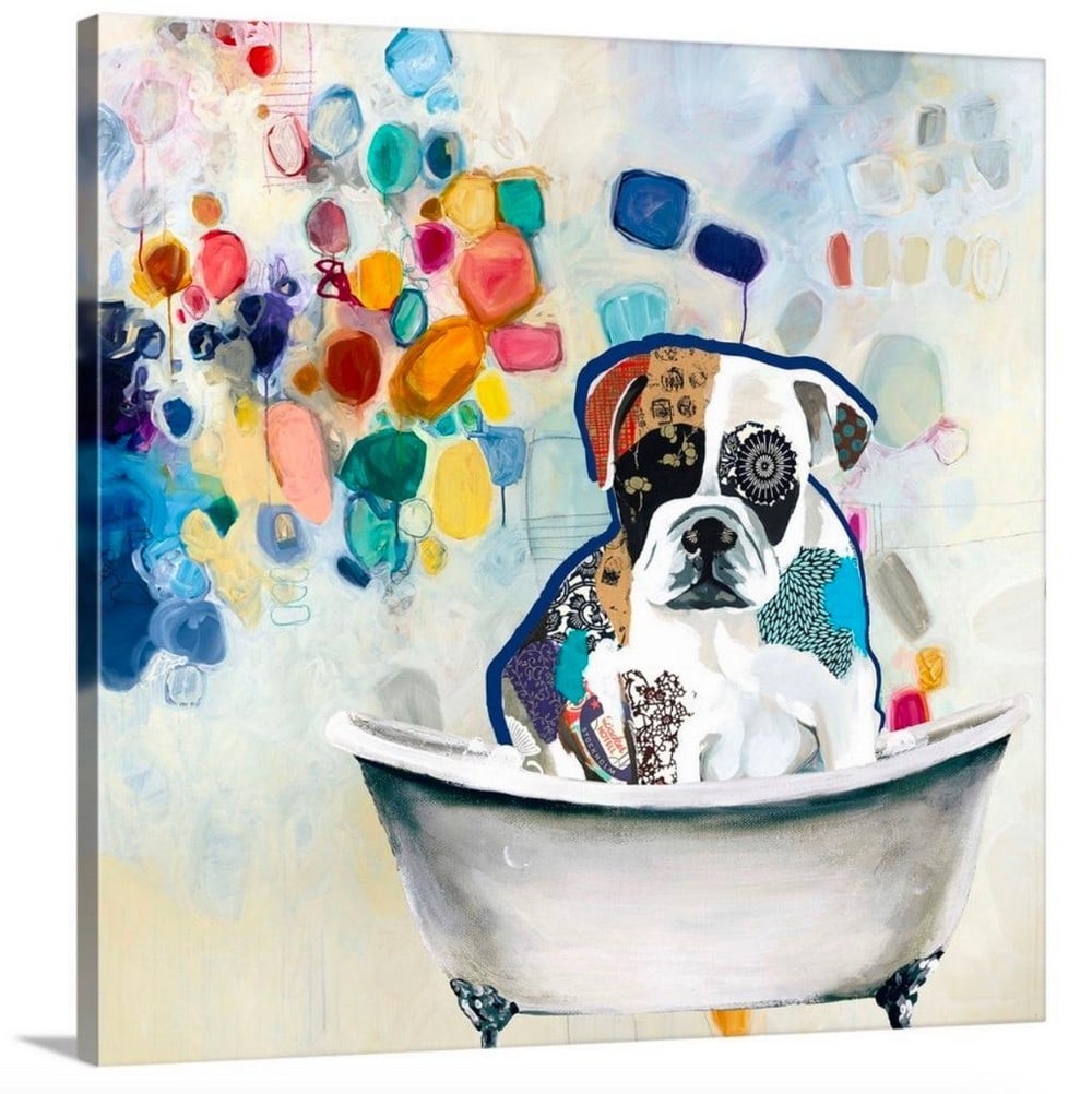 Buster Having A Bubble Bath Cavas Reproduction Print (1 of 1)