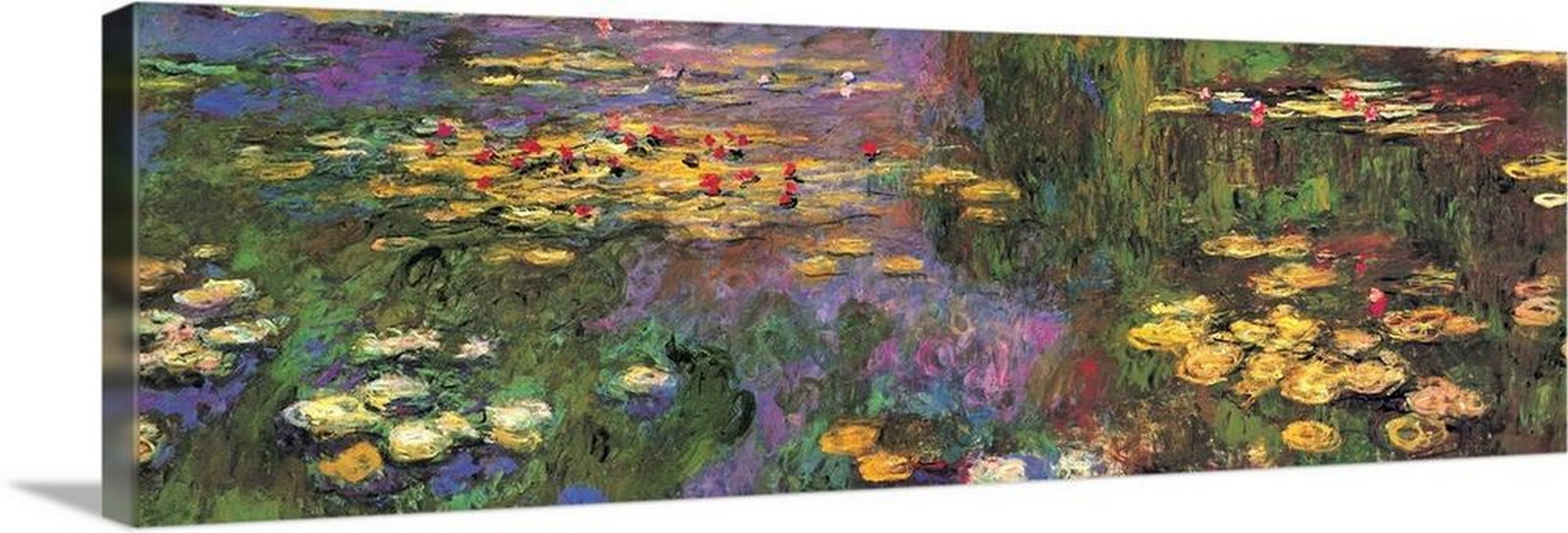 Water Lilies Canvas Reproduction By Claude Monet: Water Lilies Canvas Reproduction By Claude Monet Claude Monet (1840-1926) was a famous founder of French impressionist painting. He truly mastered the ability to sketch real-life, ordinary scenes and